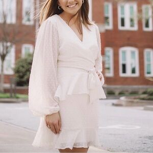 EUC Altar’d State White Mini Dress size Medium